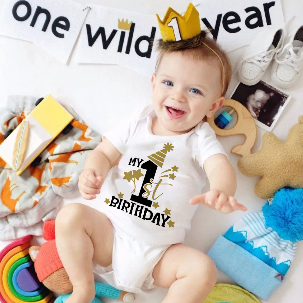 Baby Products Essential - My 1st Birthday Newborn Romper Summer