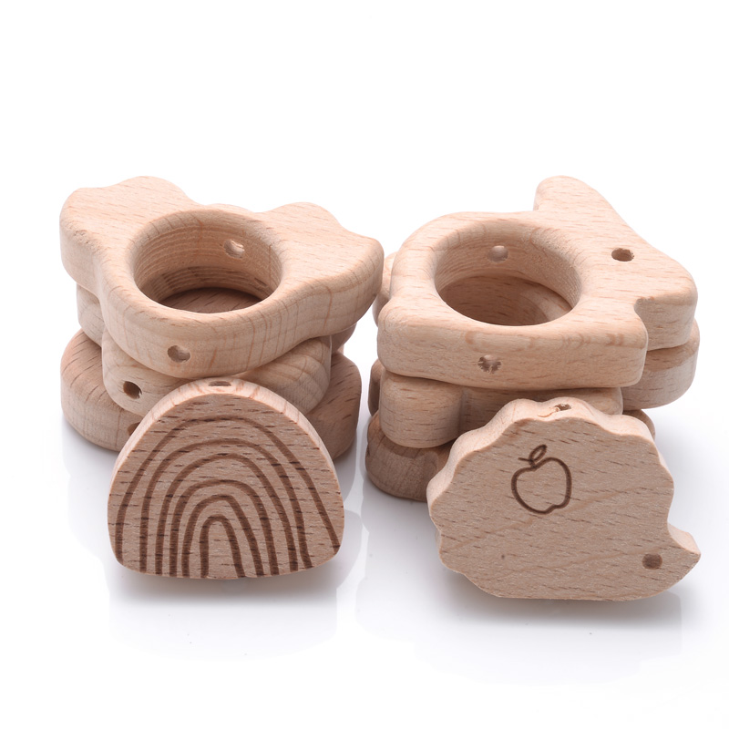 10Pcs Natural Beech Wooden Bea - огляд і ціна Baby Products Natural