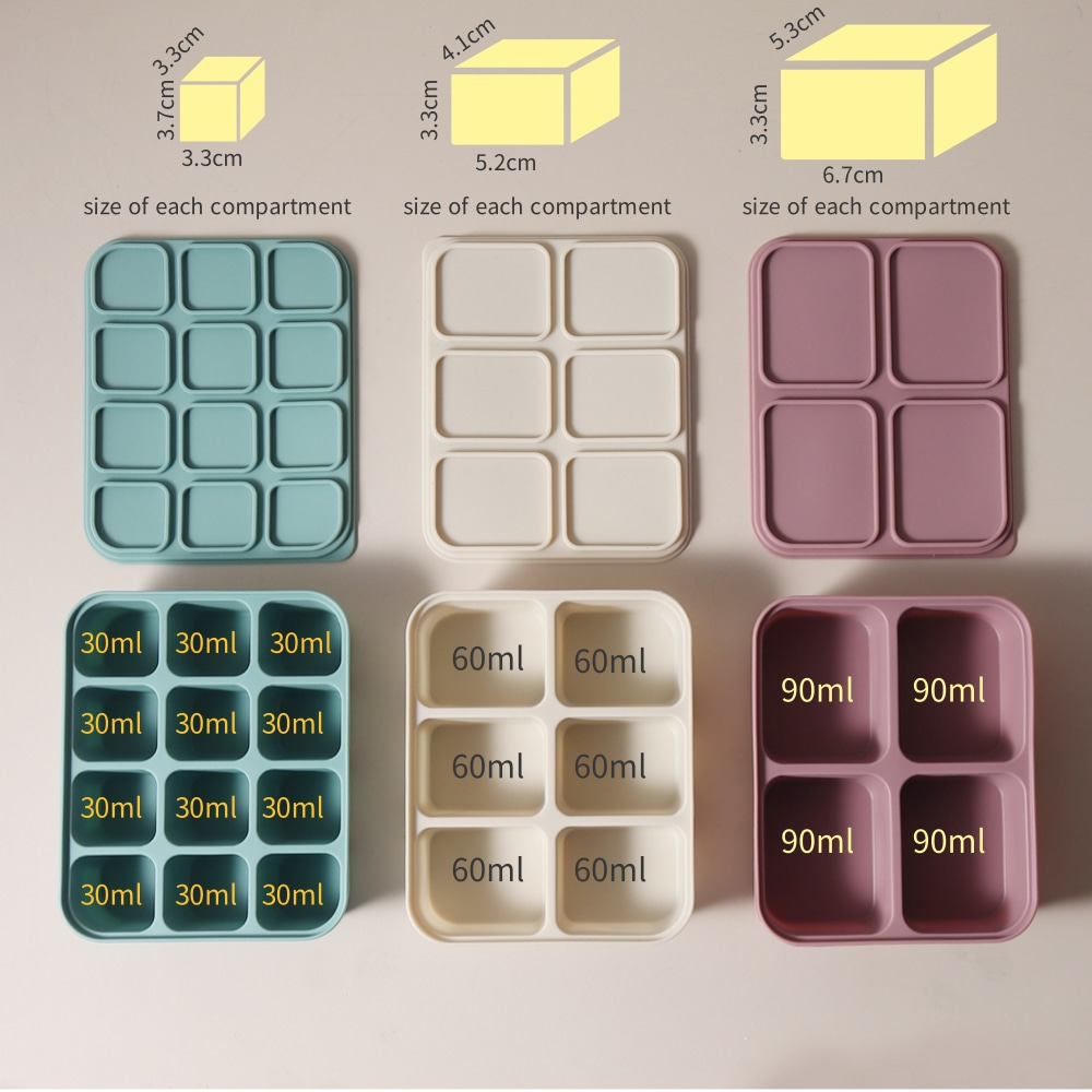 Baby Ice Cube Tray Silicone wi - огляд і ціна Baby Products Cream